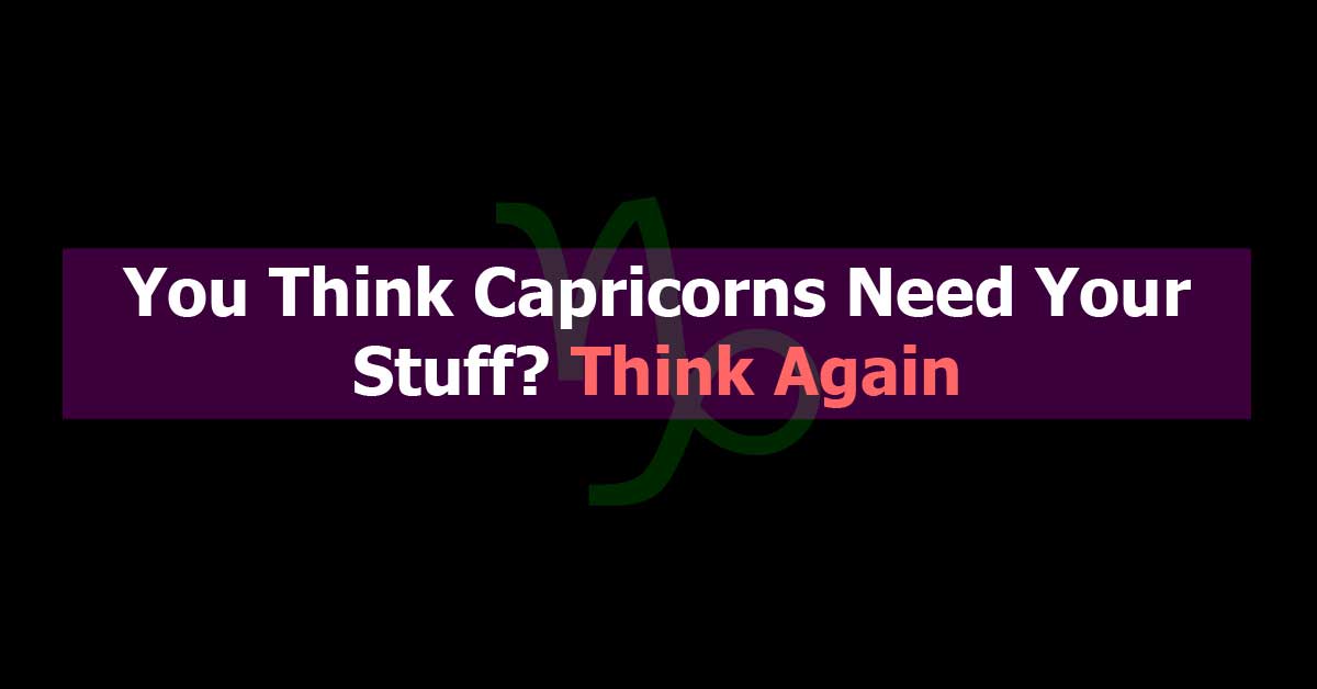 Do man pulls what when capricorn away to 5 Reasons