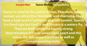 Scorpio Man and Taurus Woman compatibility